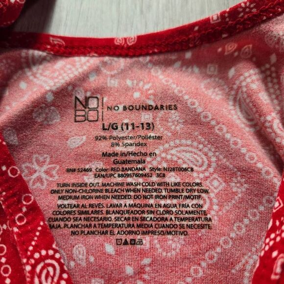 No Boundaries bandana print tank top L11/13 Jrs - Picture 2 of 2